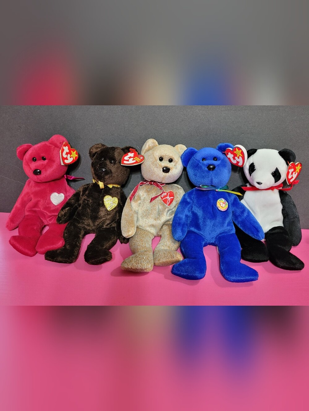 Ty Beanie Babies Bears Set Of 5 (1703)